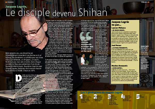 Shihan Jacques Legrée à l'honneur dans le Mag de l'ACBB du mois d'avril 2011